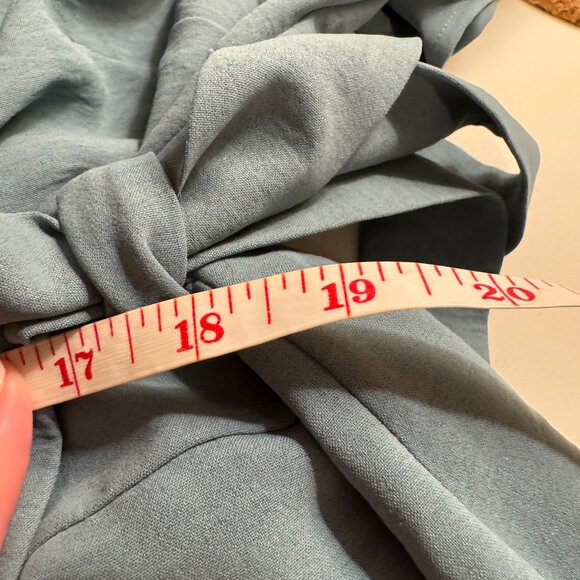 NWT - Universal Standard Airy Crepe Wrap Dress - M(18/20) - Goblin Blue - Picture 8 of 8